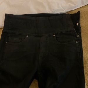 Spanx - The signature skinny - black coated leather look